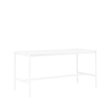 Base High barbord - white laminate-vitt stativ-abskant-b85 l190 h95 - Muuto
