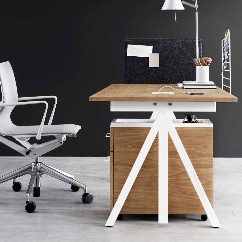 Base matbord, white, plywoodkant, 190x85cm Muuto