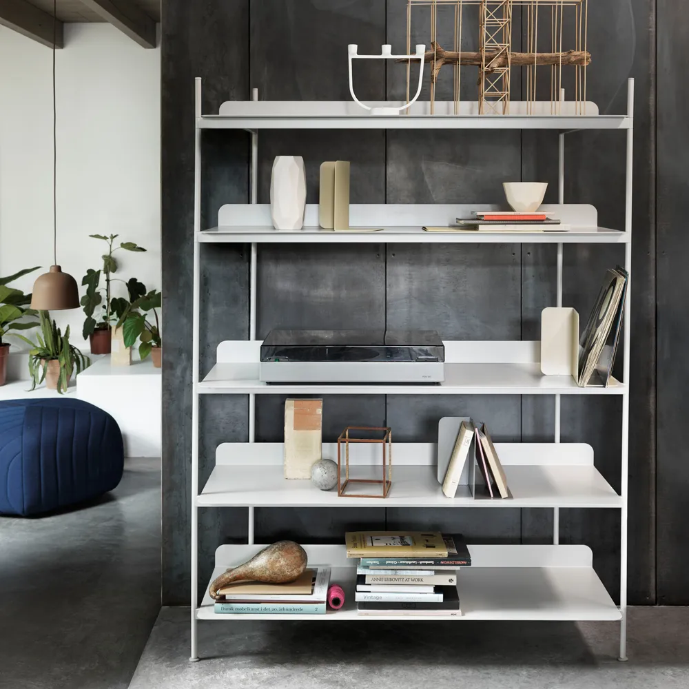 Compile configuration 8 hyllsystem, Black Muuto