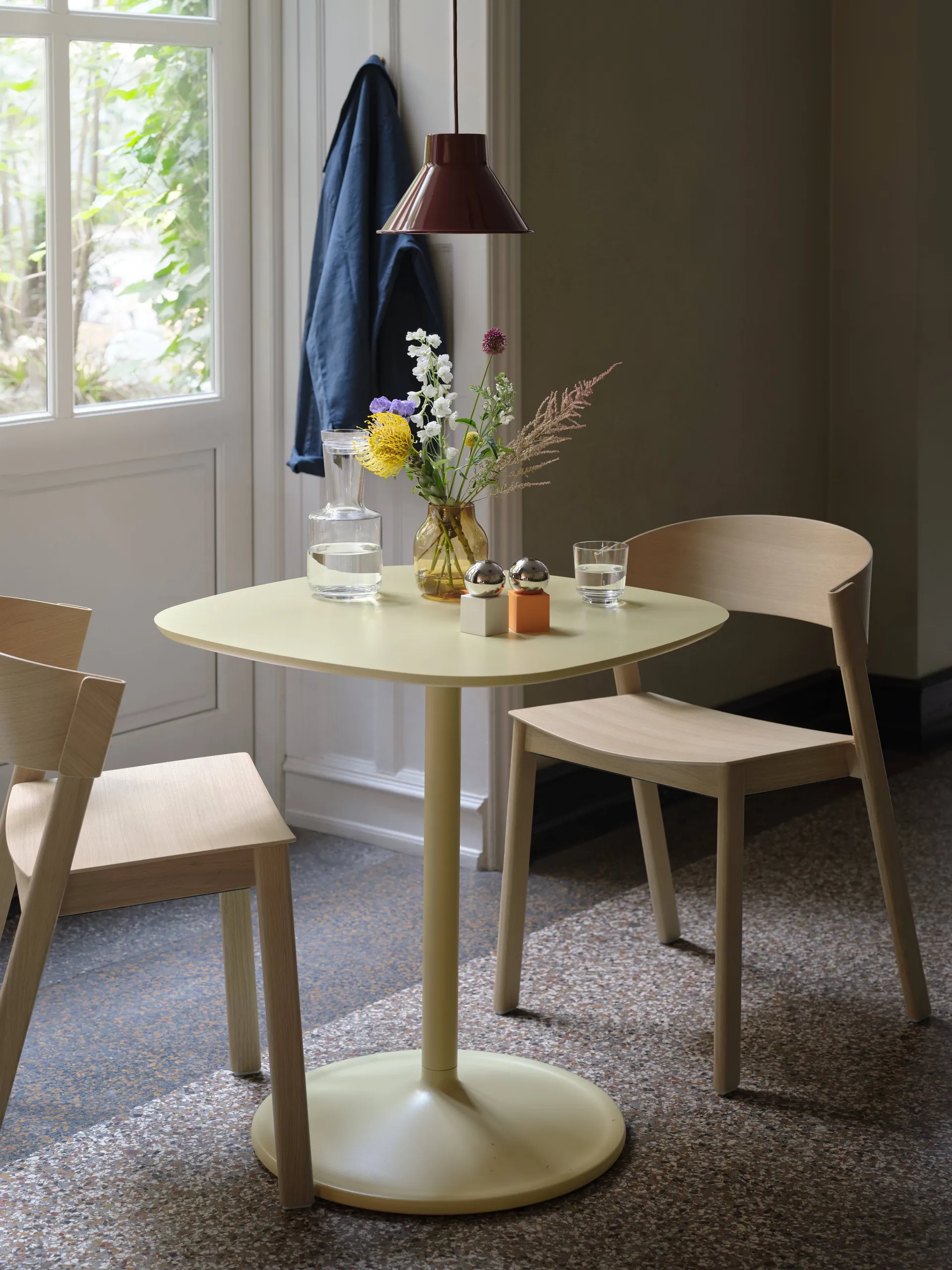 Cover Side Chair leather, Refine leather cognac-Oak Muuto