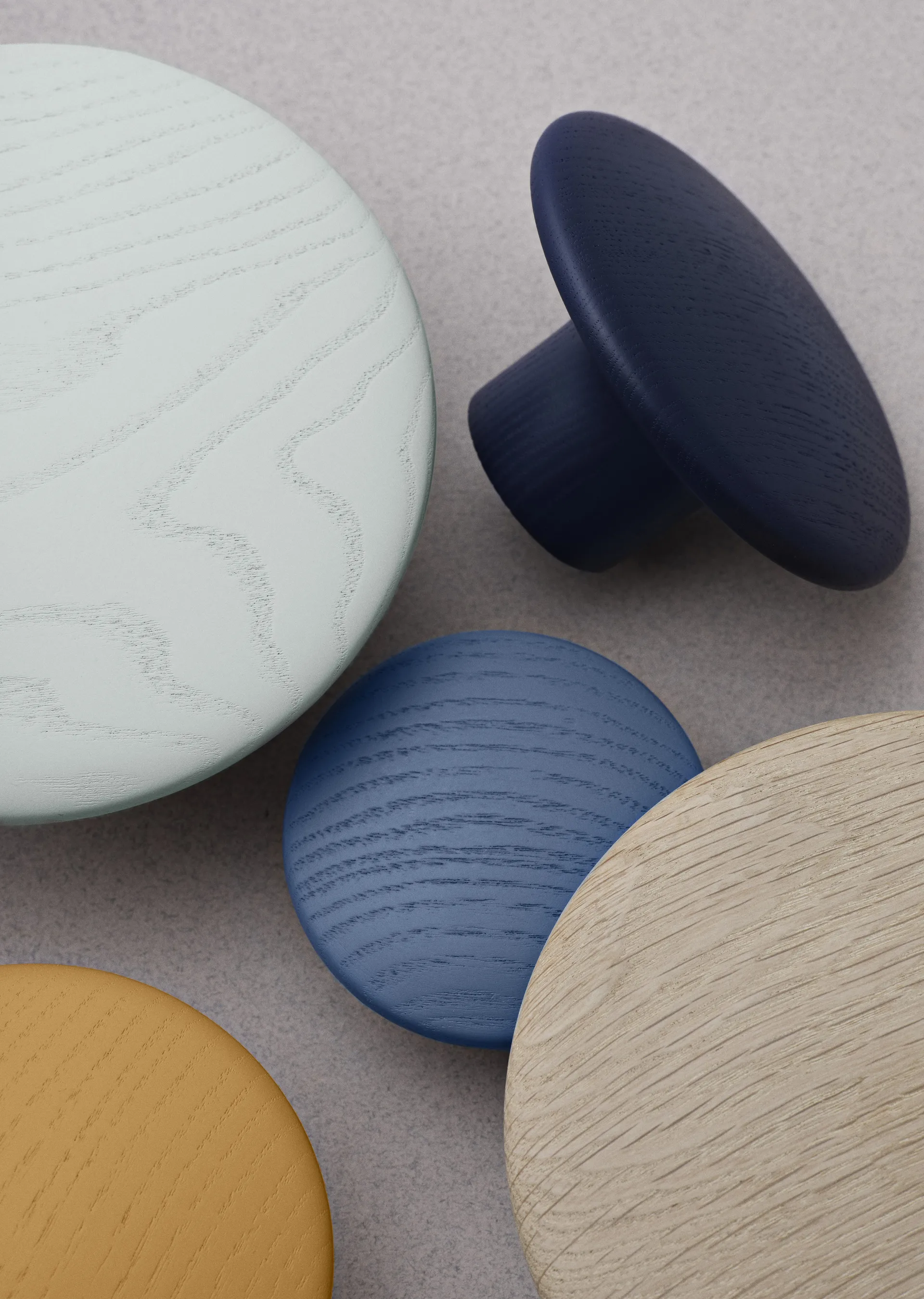 Dots wood krok sage green, Ø6,5 cm Muuto
