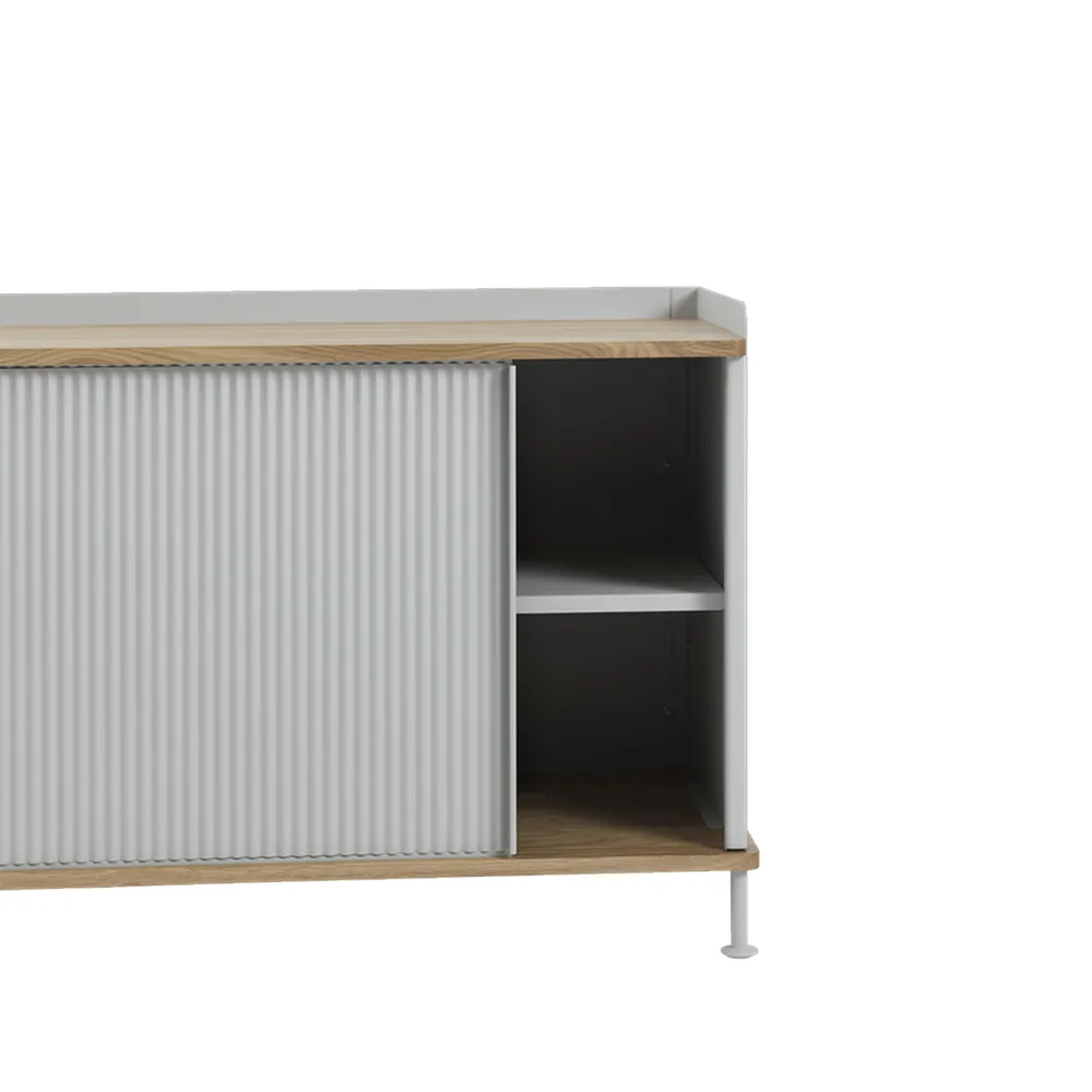 Enfold Low sideboard, Grey-Metal Muuto