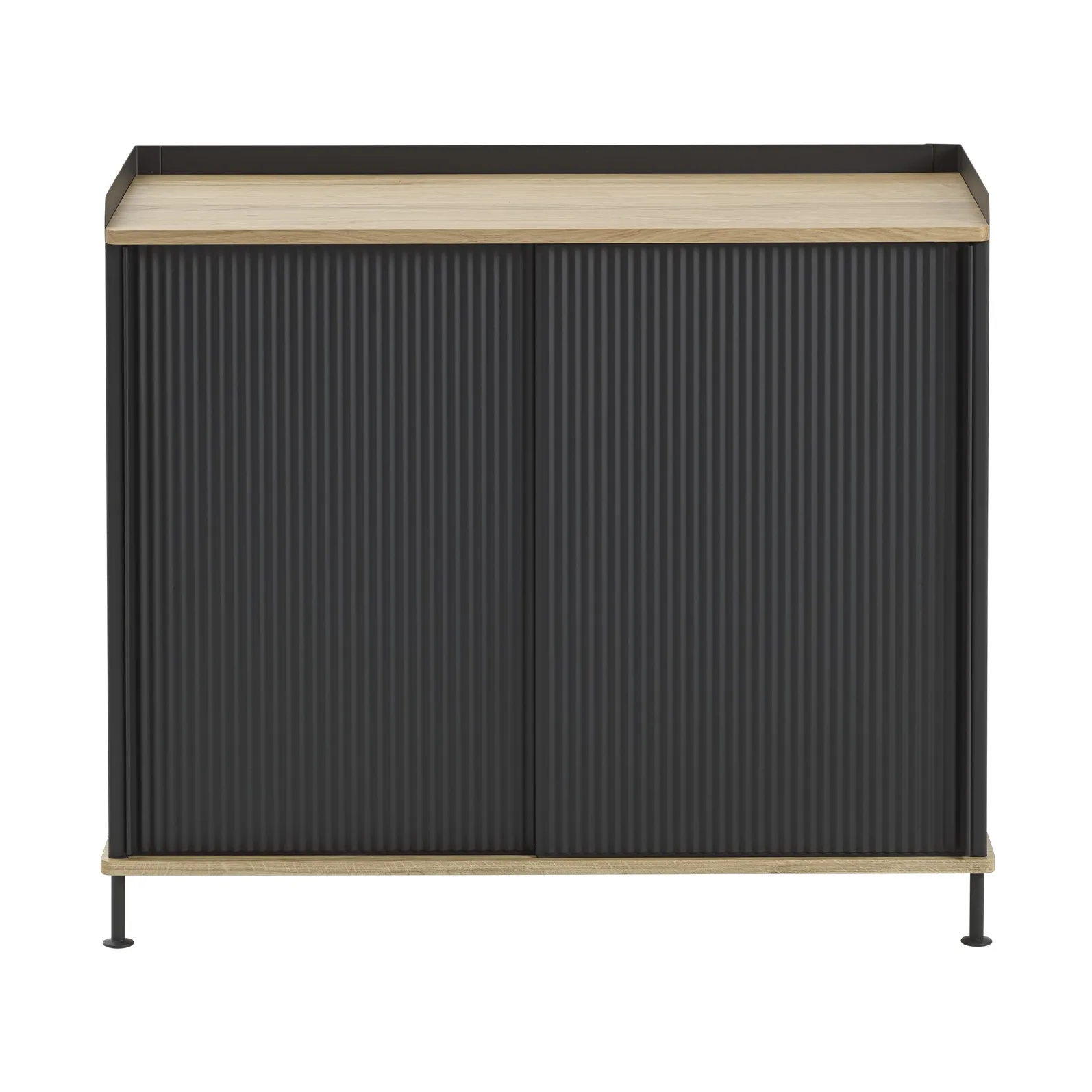 Enfold sideboard 100x45x85 cm, Laquered oak-anthracite black Muuto
