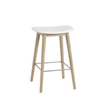 Fiber counter stool barpall 65 cm - White-oak - Muuto