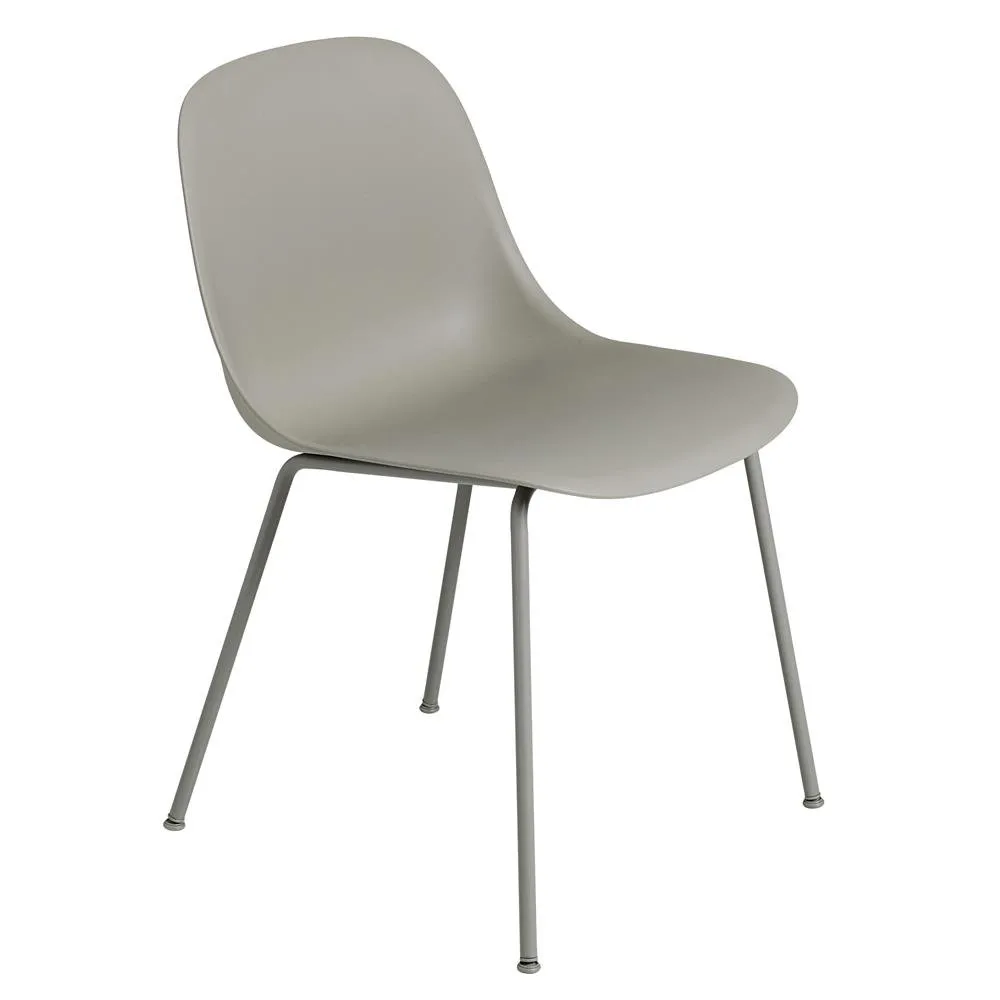 Fiber sidostol tub bas, Grey (plastic) Muuto