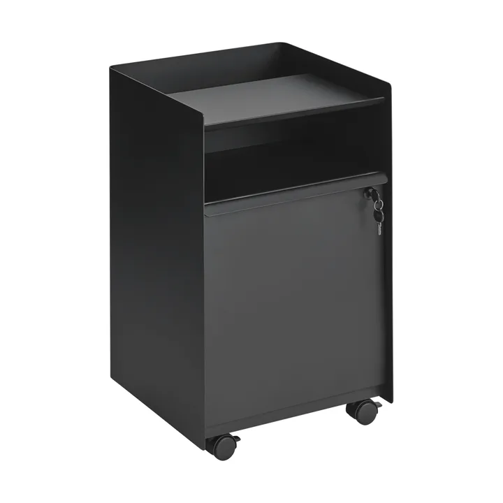 Folded Trolley rullvagn med skåp - Black - Muuto