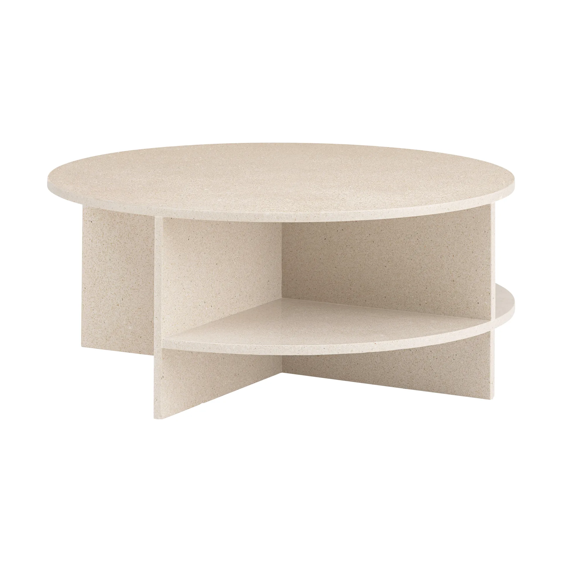 Halves soffbord, Light taupe-terrazzo, Ø85 cm Muuto