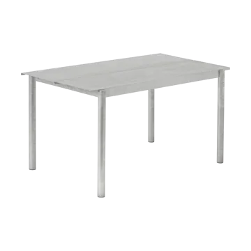 Linear Steel bord 140x75 cm - Warm galvanized steel - Muuto