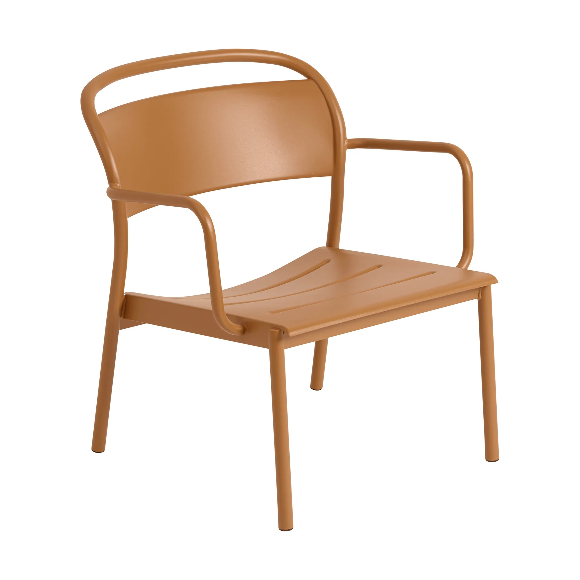 Linear Steel loungefåtölj, Burnt orange Muuto