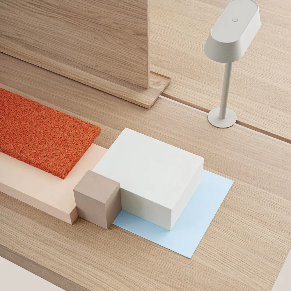 Linear System skärm, Oak 125 cm Muuto