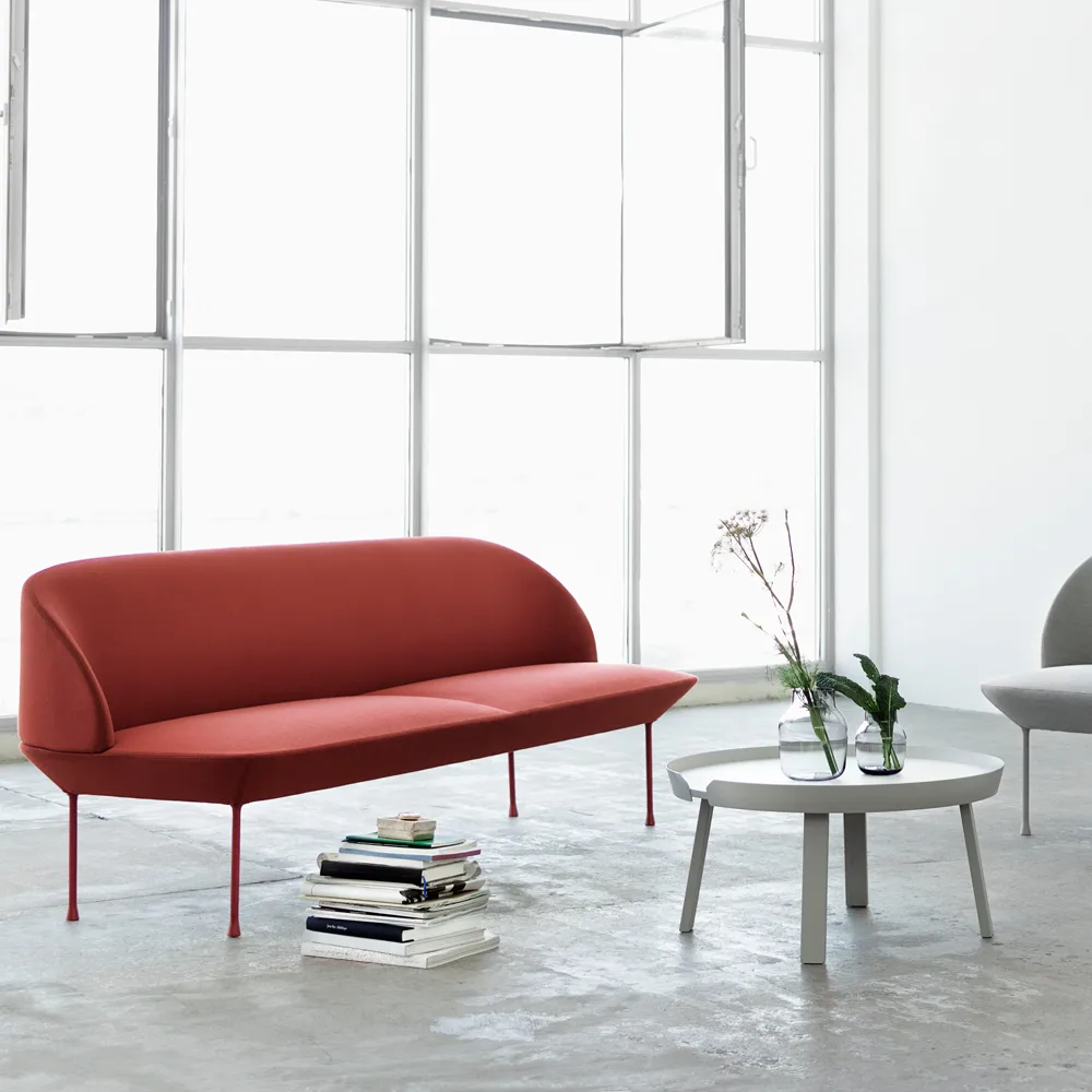 Oslo soffa 2-sits, Steelcut 660-Dark red Muuto