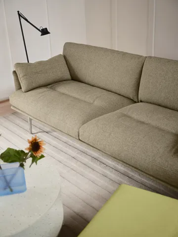 Outline Soft soffa - Clay 15-aluminiumben, 3-sits - Muuto