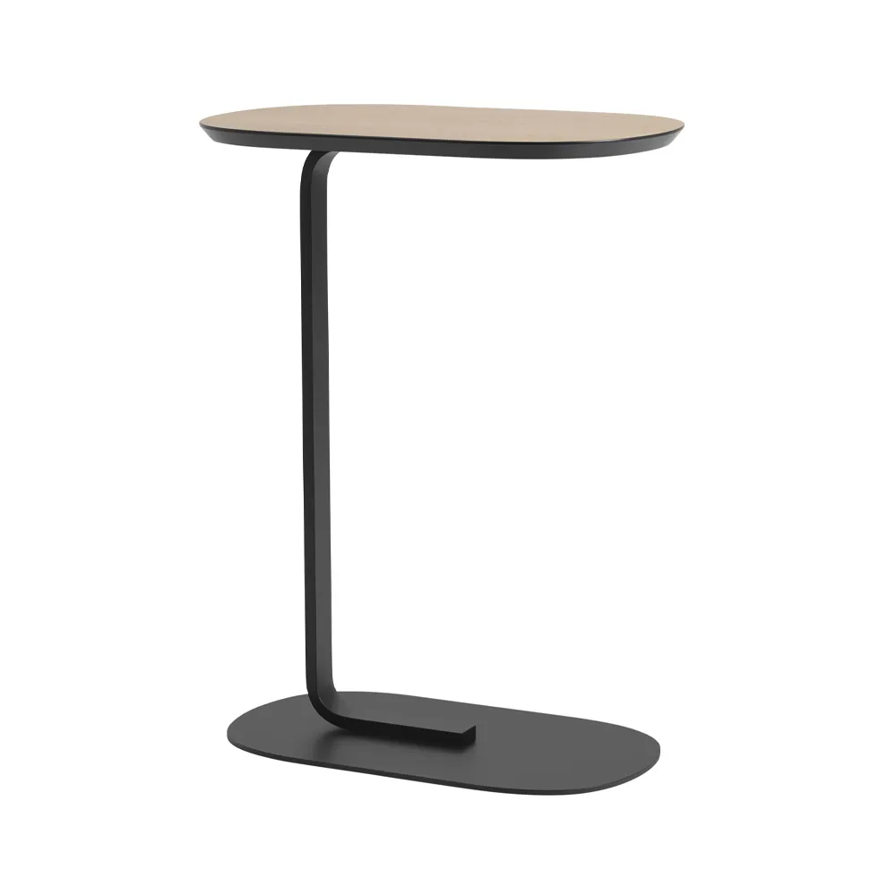 Relate sidobord 73,5 cm, Oak veneer-Black Muuto
