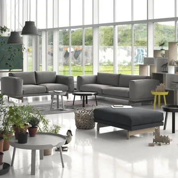 Rest soffa - 2-sits tyg steelcut trio ii 133 light grey-ekben - Muuto