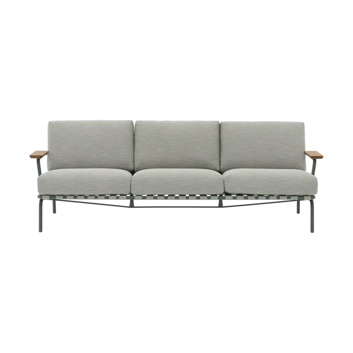 Settle 3-sits soffa - Ribbed Weave 2 Dark green - Muuto