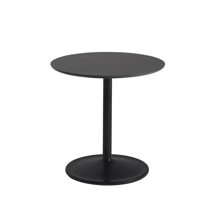 Soft sidobord Ø48cm - Black nanolaminate H: 48 cm - Muuto