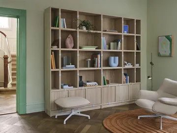 Stacked förvaringssystem bokhylla konfiguration 1 - Brown Green - Muuto