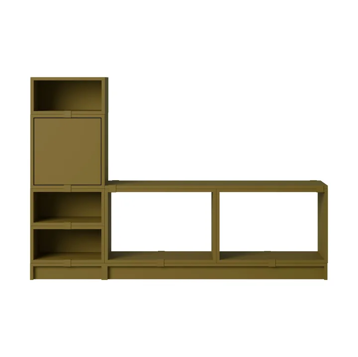 Stacked förvaringssystem hall konfiguration 1 - Brown green - Muuto