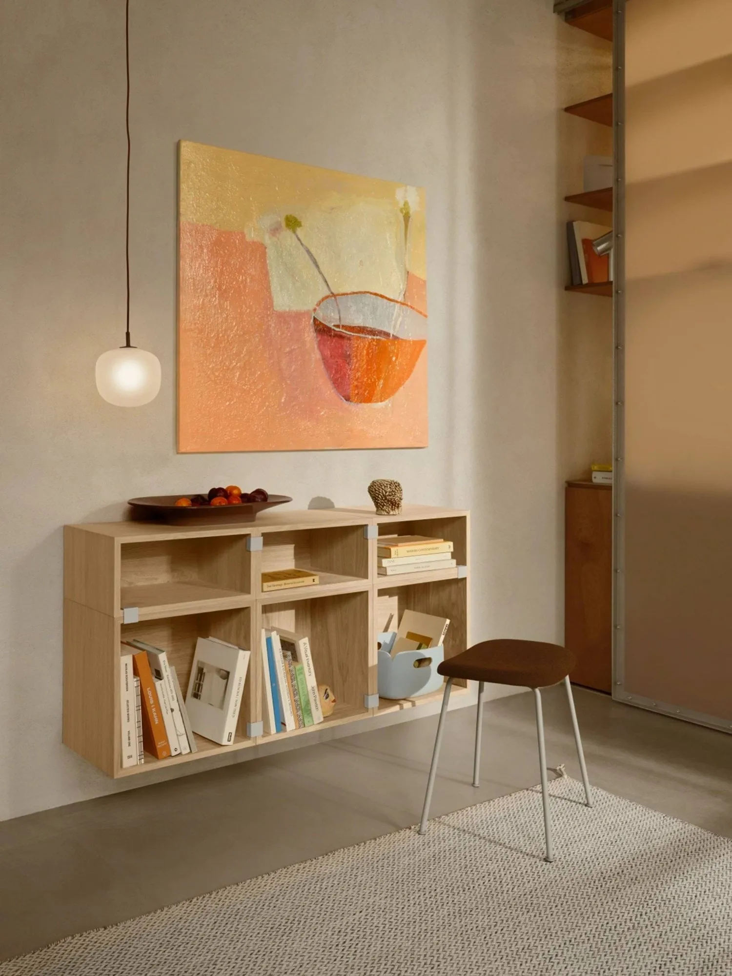 Stacked förvaringssystem med ryggskiva large, Oak Muuto