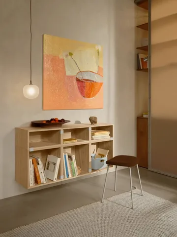 Stacked förvaringssystem med ryggskiva medium - Oak - Muuto