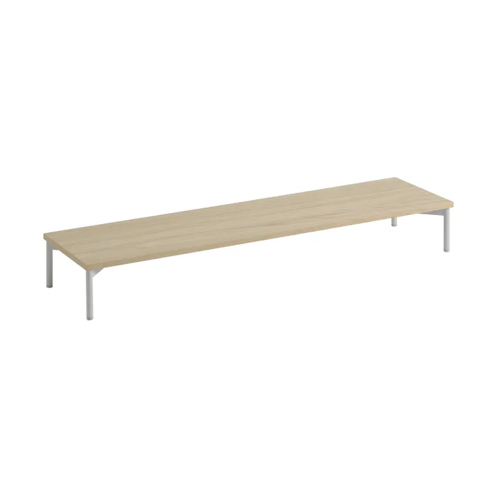 Stacked förvaringssystem podium w. tube base 131x35 cm - Ek-grey - Muuto
