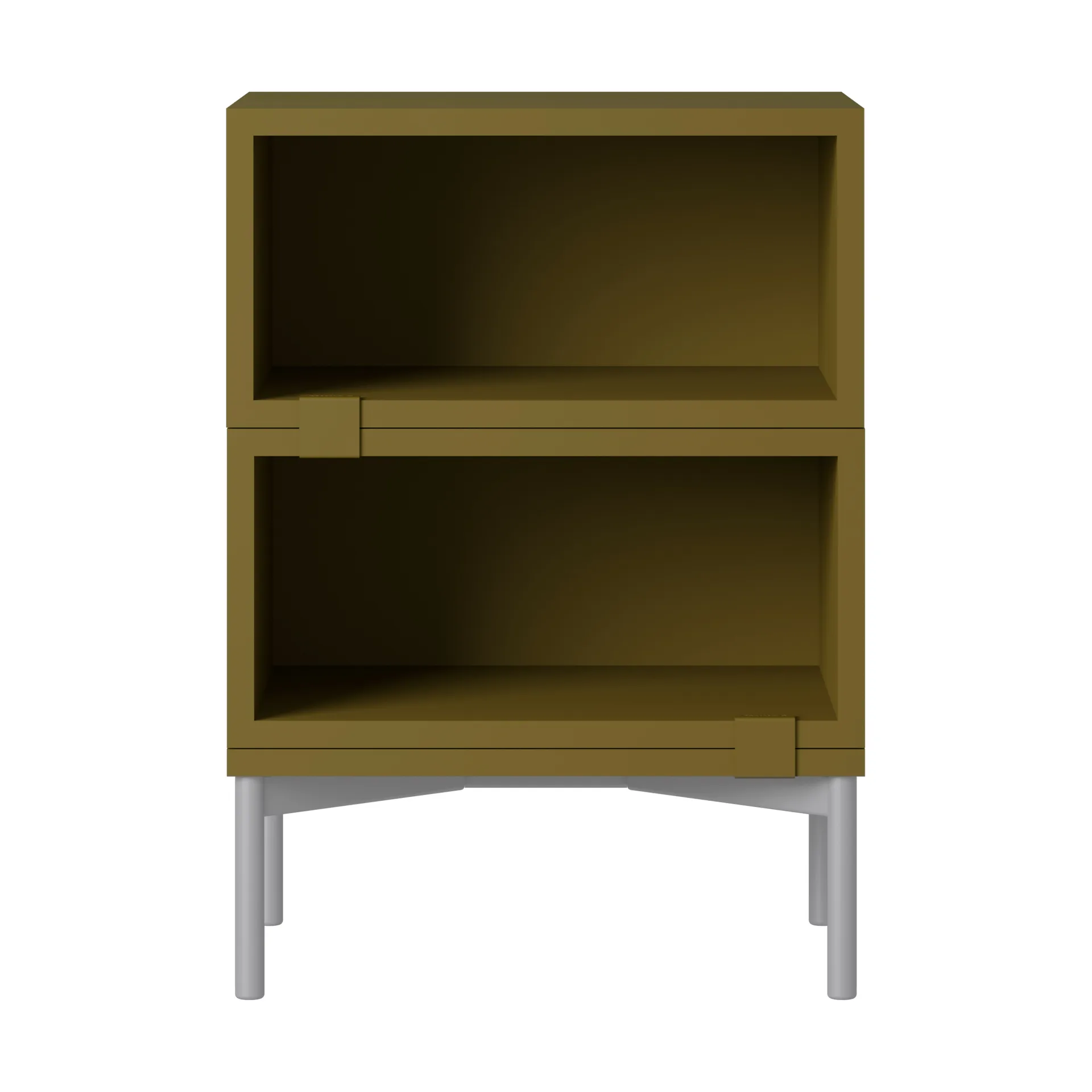 Stacked förvaringssystem sängbord konfiguration 1, Brown green Muuto