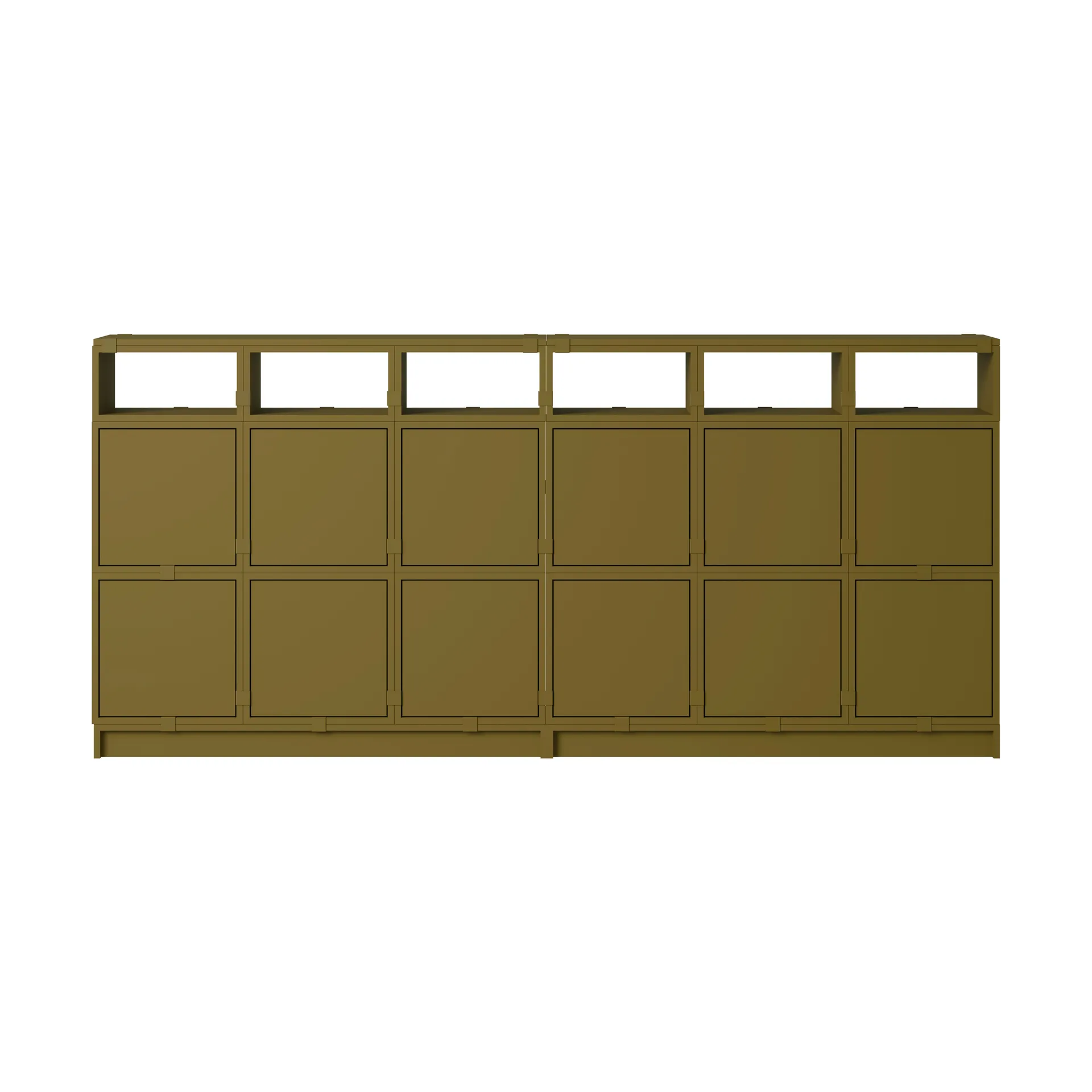 Stacked förvaringssystem sideboard konfiguration 1, Brown green Muuto