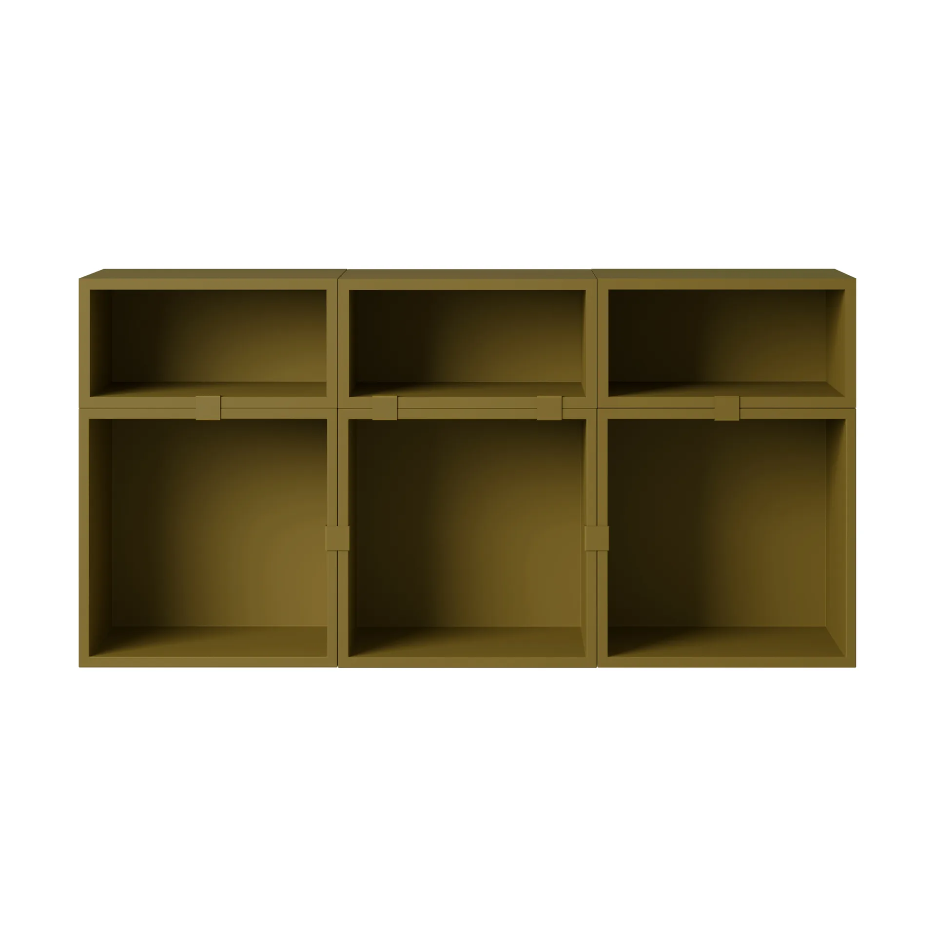 Stacked förvaringssystem sideboard konfiguration 5, Brown green Muuto