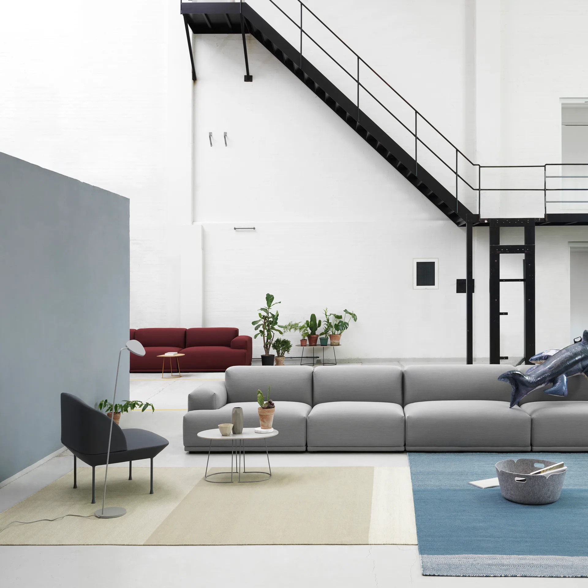 Varjo matta 200x300 cm, blå Muuto