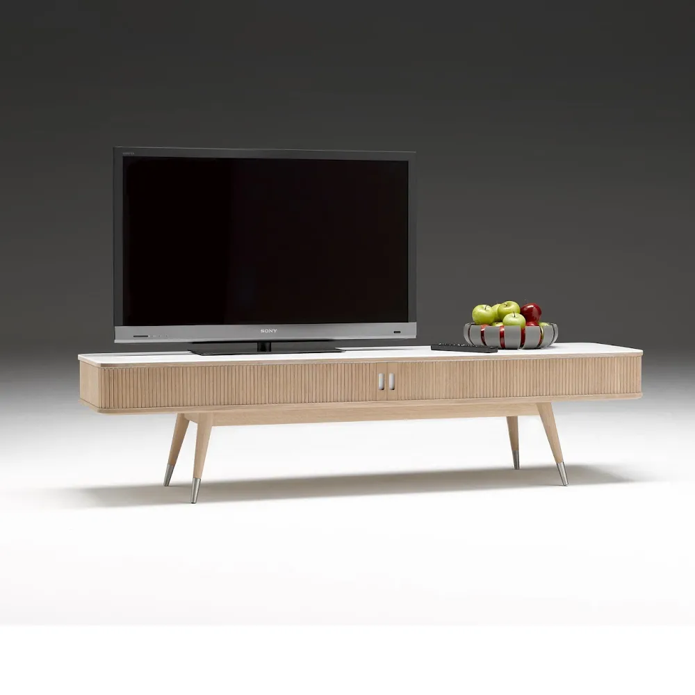AK 2720 tv skåp, Ek olja-point träben-corian Naver Collection