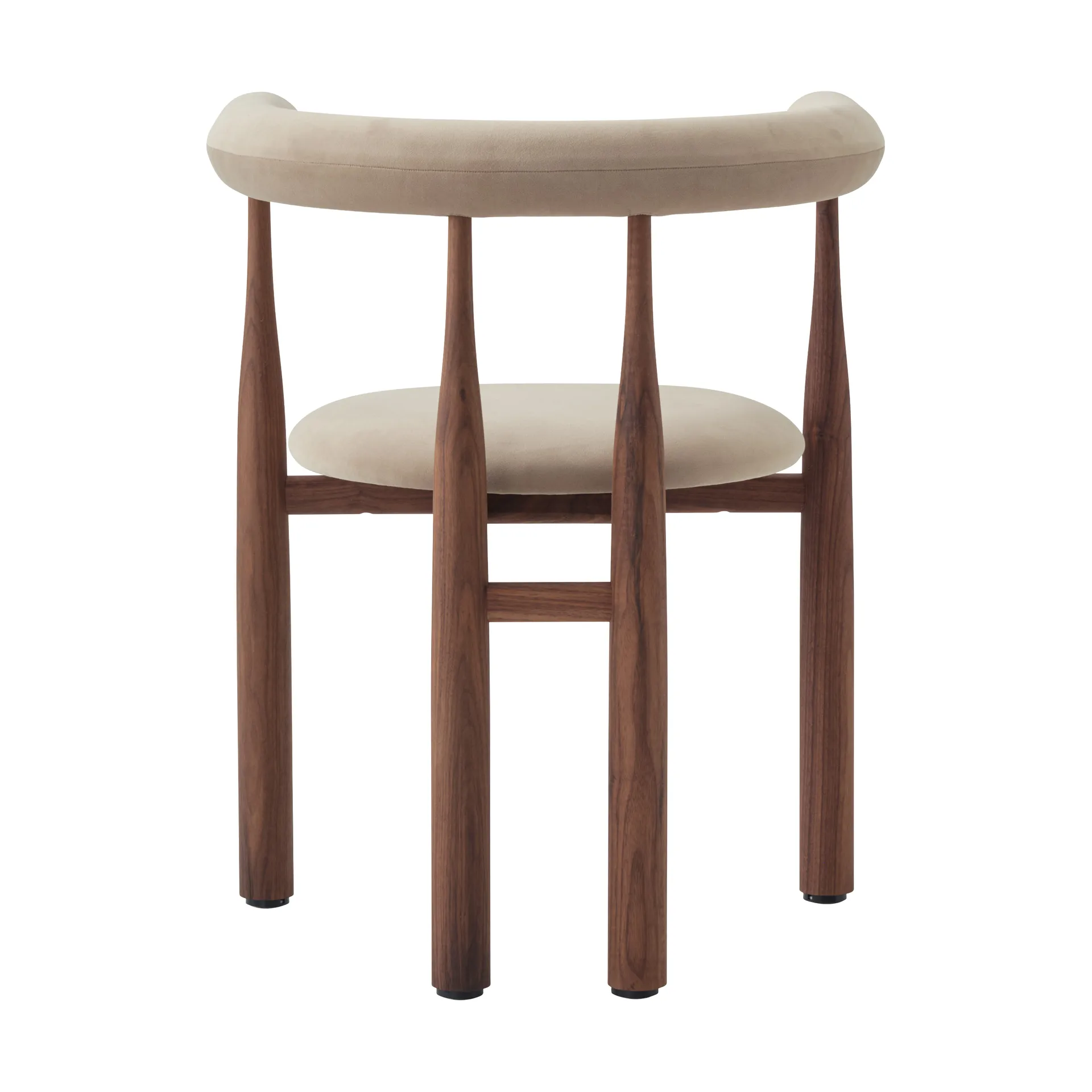 Bukowski karmstol klädd, Walnut, Megan 26 Beige New Works