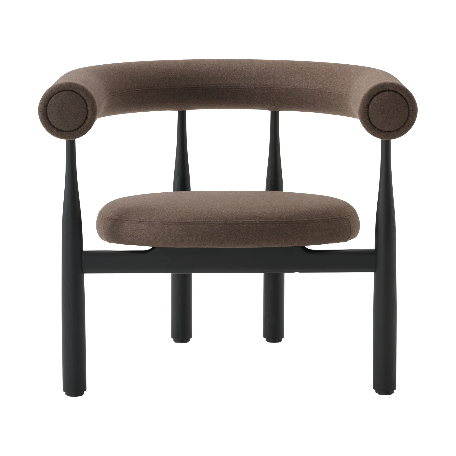 Bukowski Lounge Chair, Black, Wooly Plus 1008 New Works