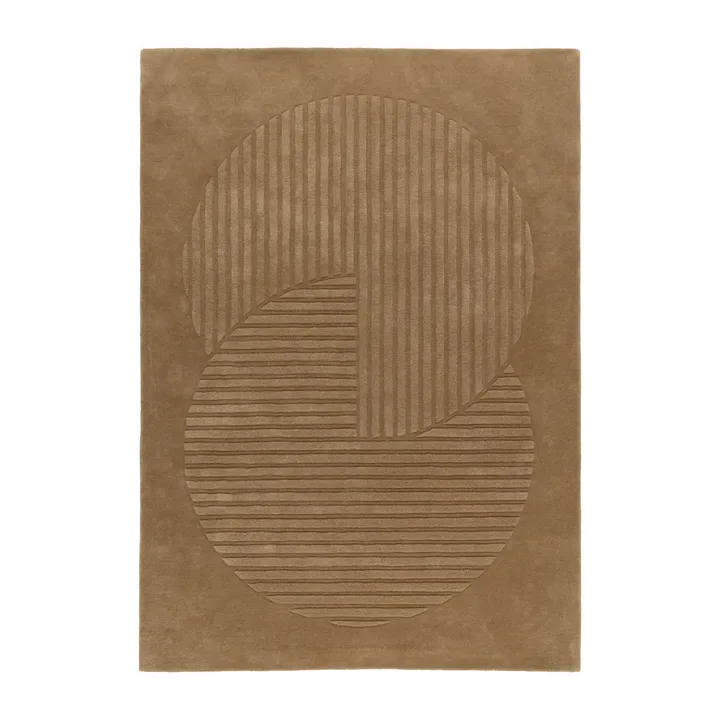 Levels Circles ullmatta - Beige, 170x240 cm - NJRD