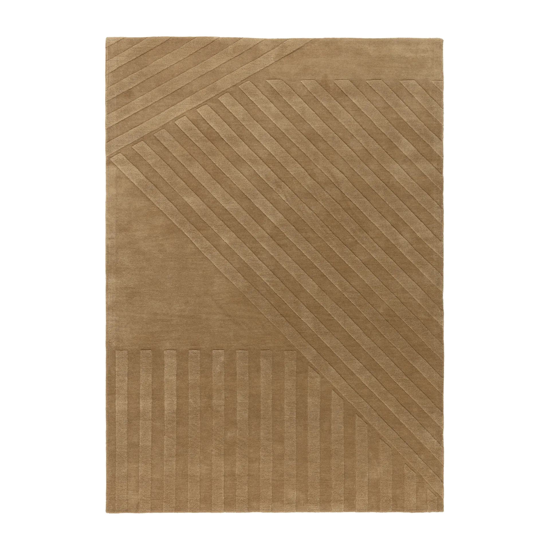 Levels Stripes ullmatta, Beige, 170x240 cm NJRD