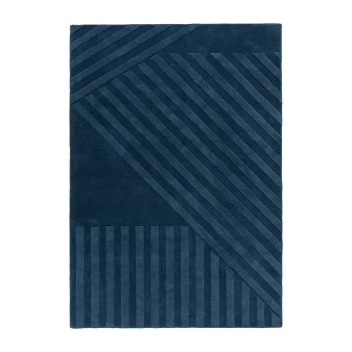 Levels Stripes ullmatta - Blå, 200x300 cm - NJRD