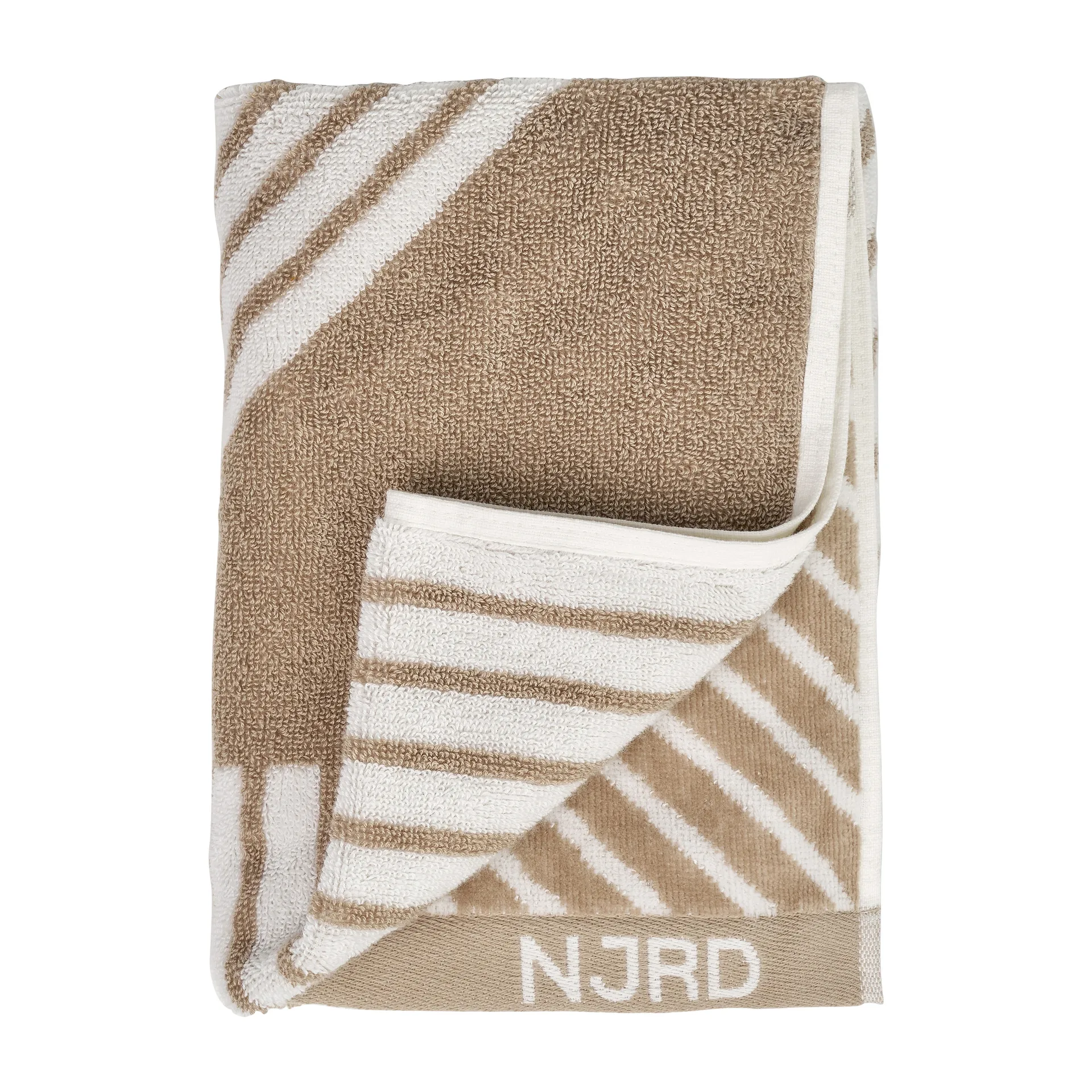 Stripes handduk 50x70 cm, Beige NJRD