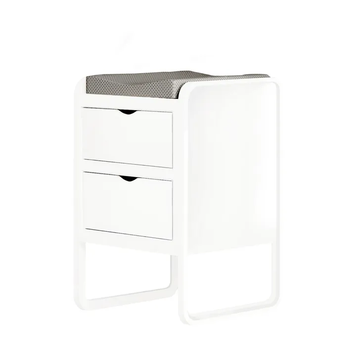 Form skötbord 65,4x56x95 cm - Vit - Nofred