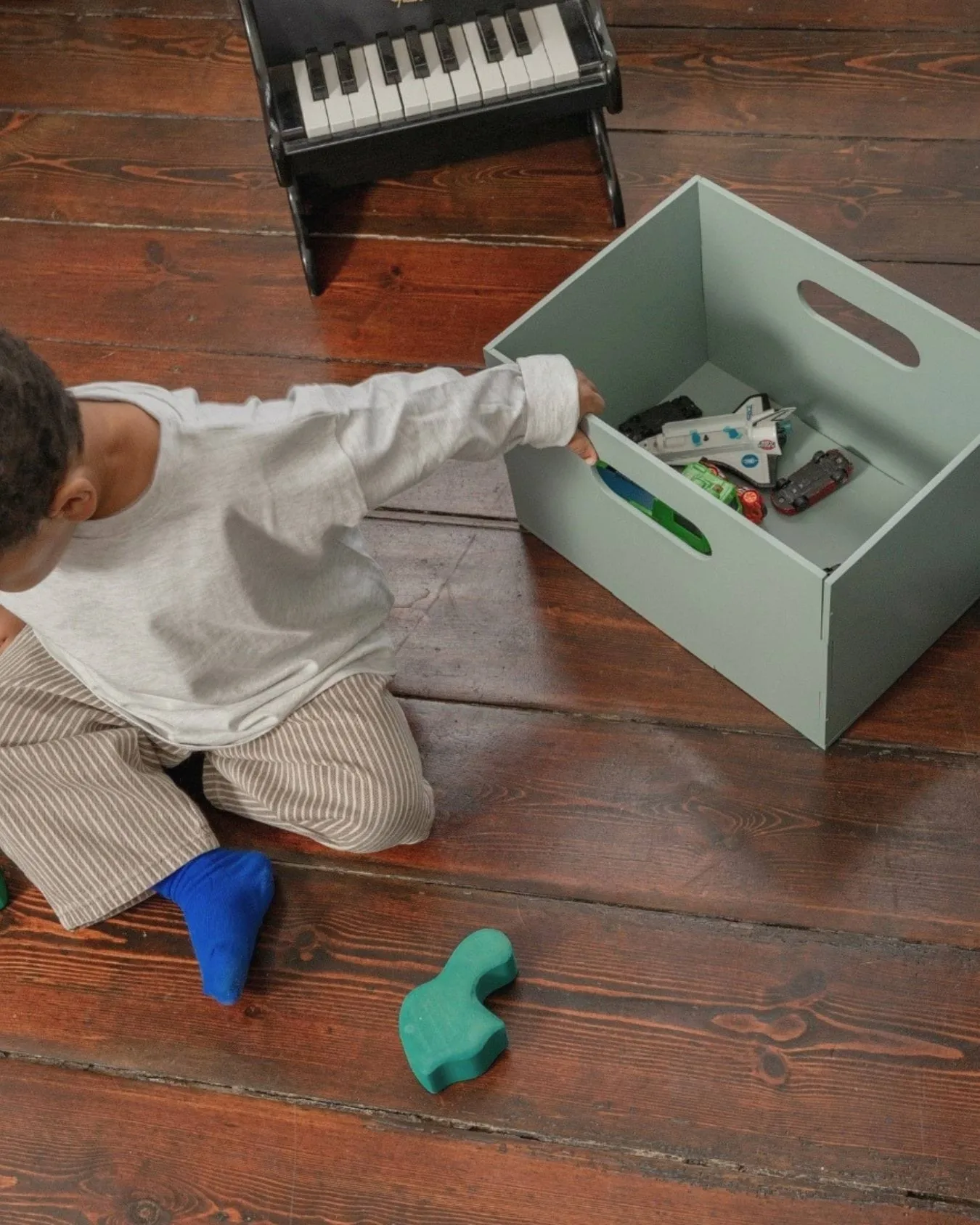 Kiddo Box förvaringslåda, Olivgrön Nofred
