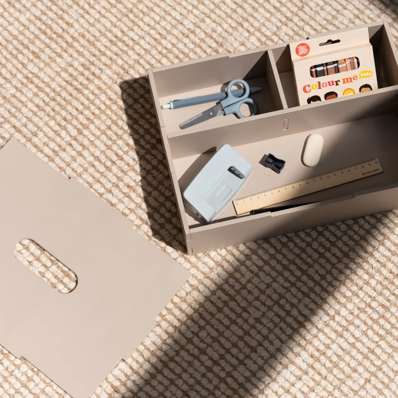 Kiddo Tool Box förvaringslåda, Beige Nofred