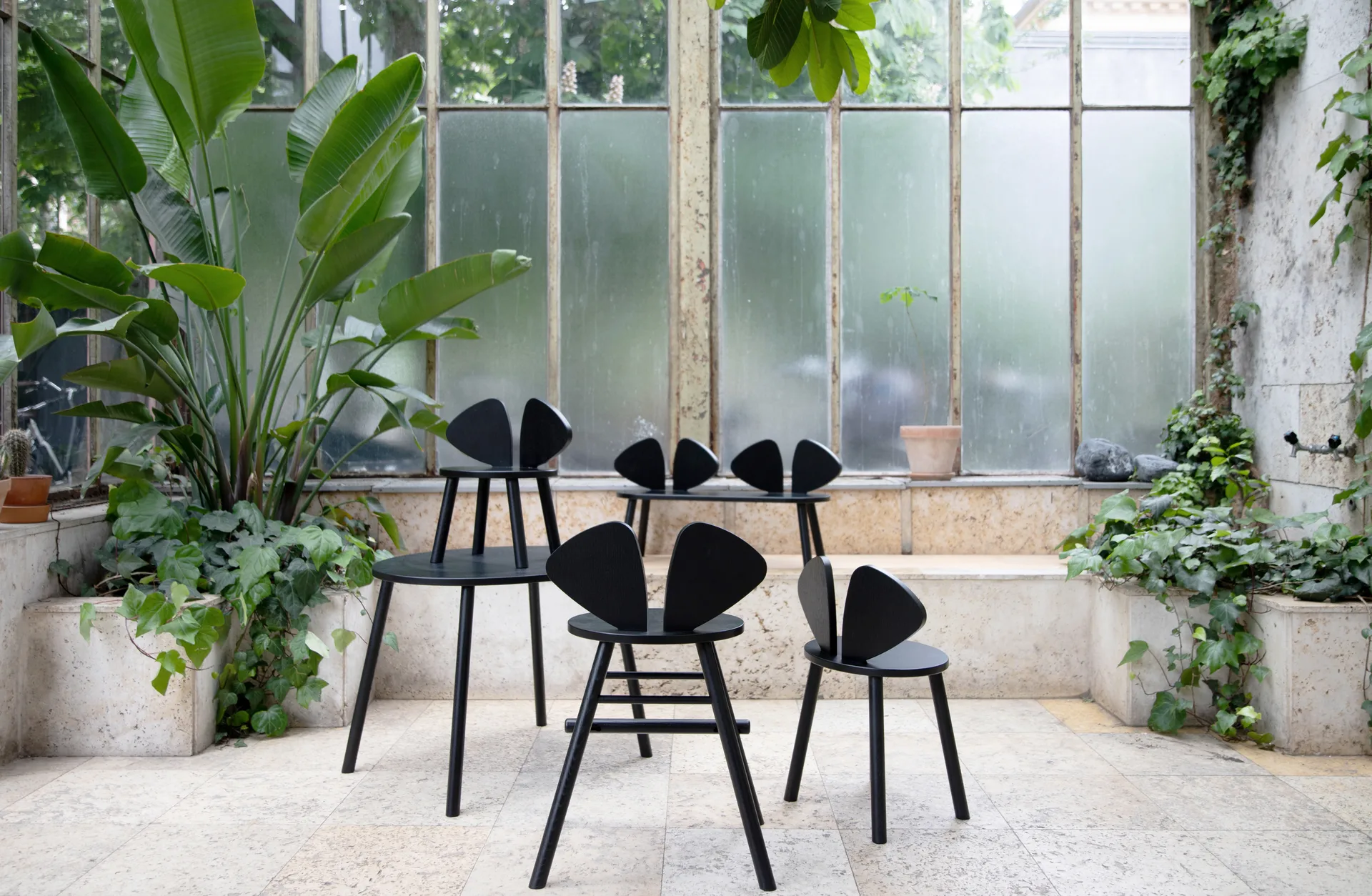 Mouse Chair barnstol, Svart Nofred