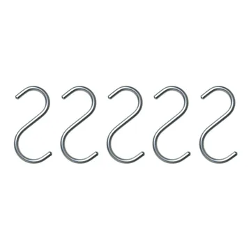S-Hook krok 5-pack - silver - Nomess Copenhagen