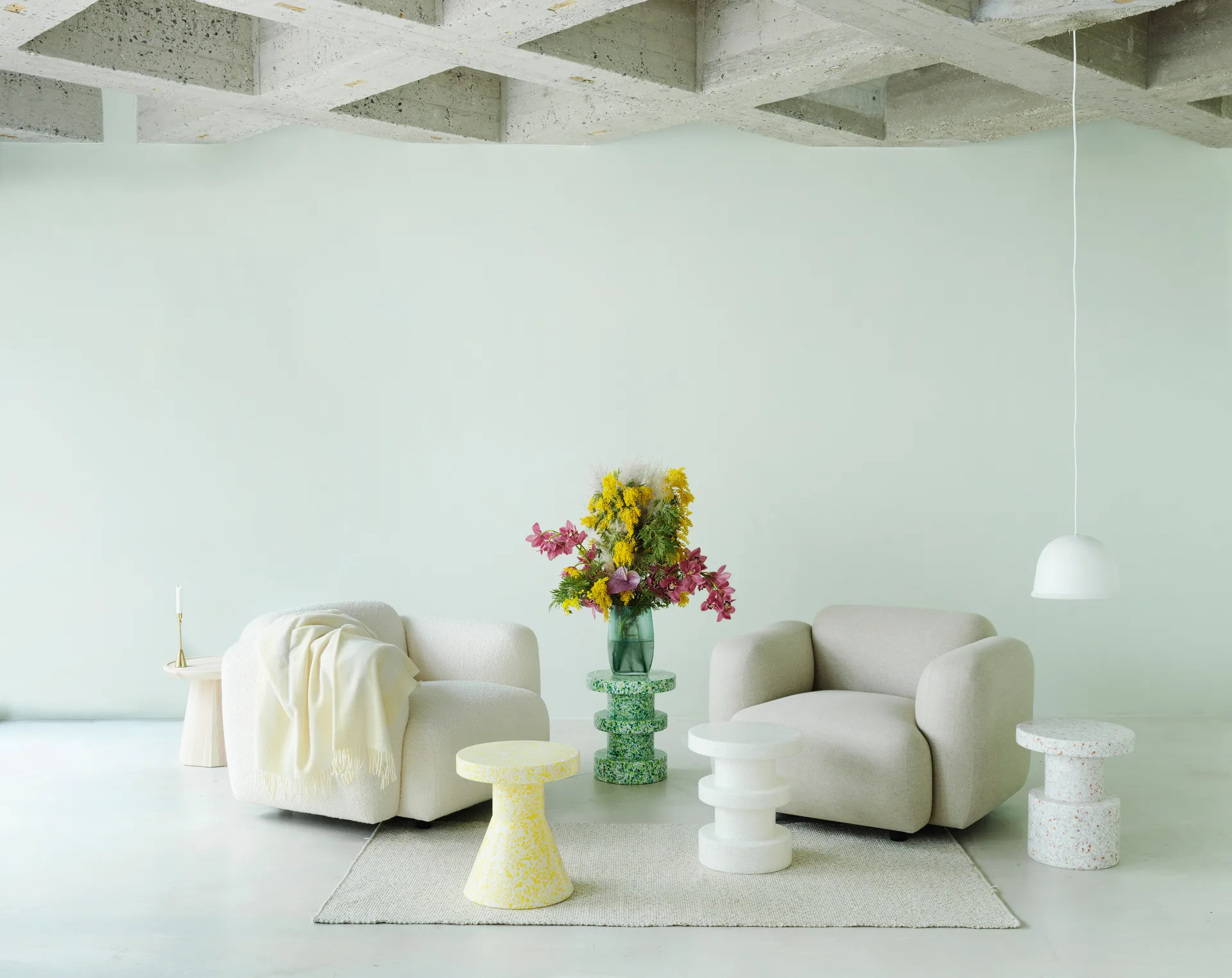 Bit Stack pall, Vit-vit Normann Copenhagen