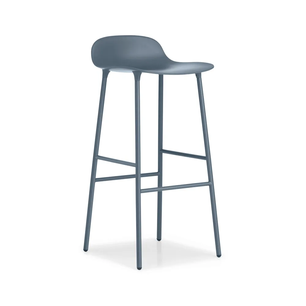 Form barstol hög, blue, blålackerad stålben Normann Copenhagen