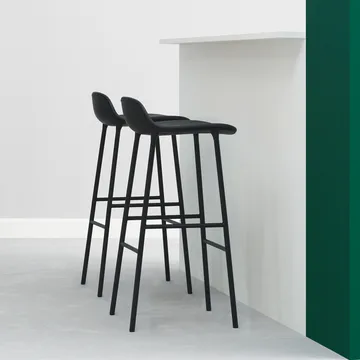 Form barstol hög - green, grönlackerad stålben - Normann Copenhagen