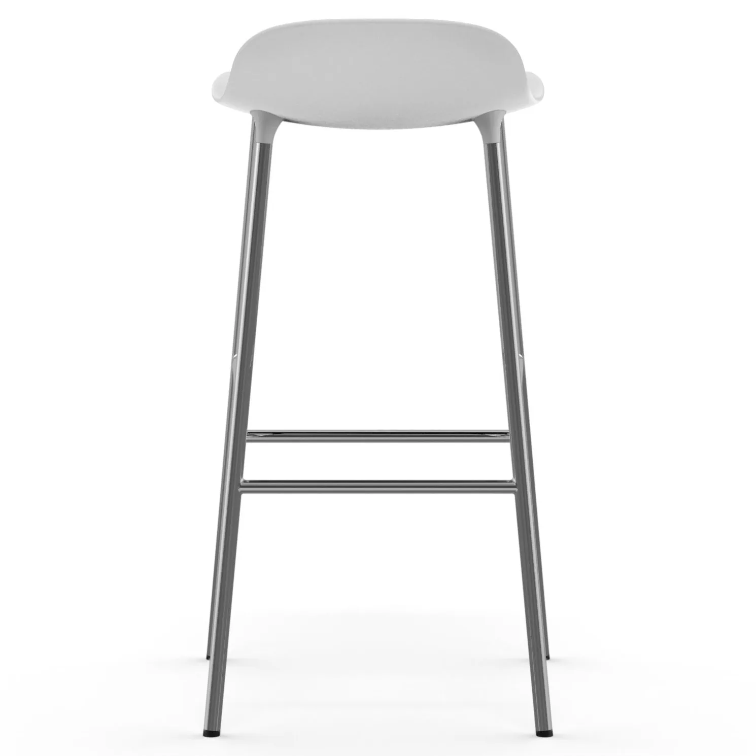 Form barstol kromade ben 75 cm, Vit Normann Copenhagen