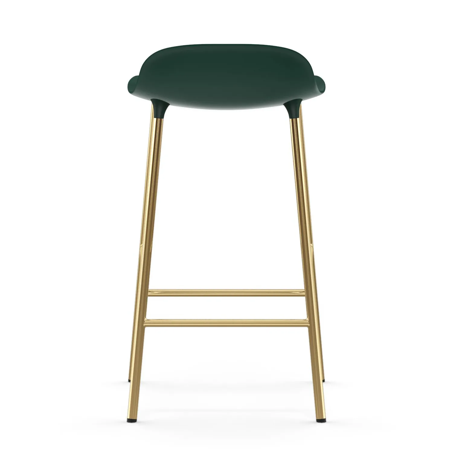 Form barstol mässingsben, Grön Normann Copenhagen