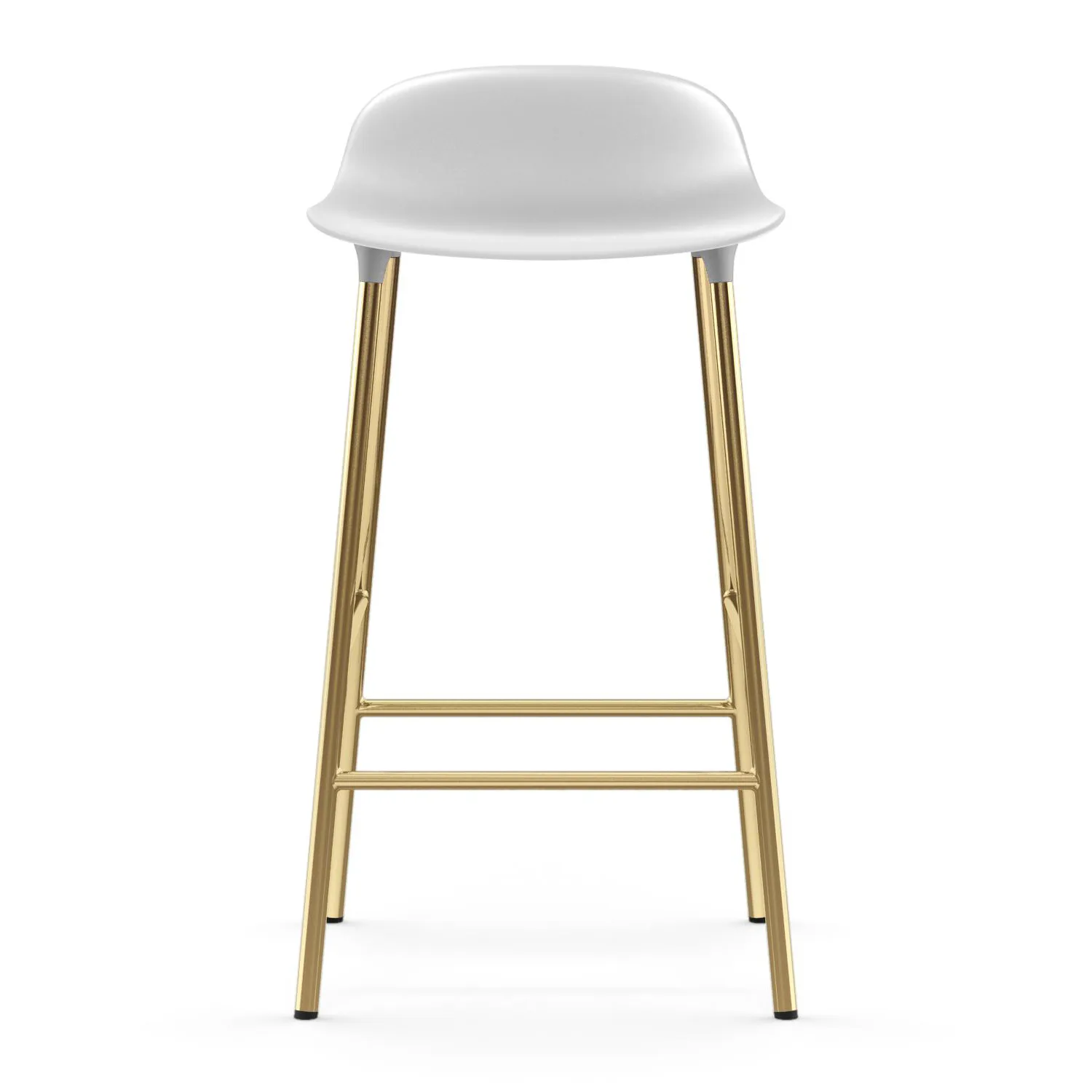 Form barstol mässingsben, Vit Normann Copenhagen
