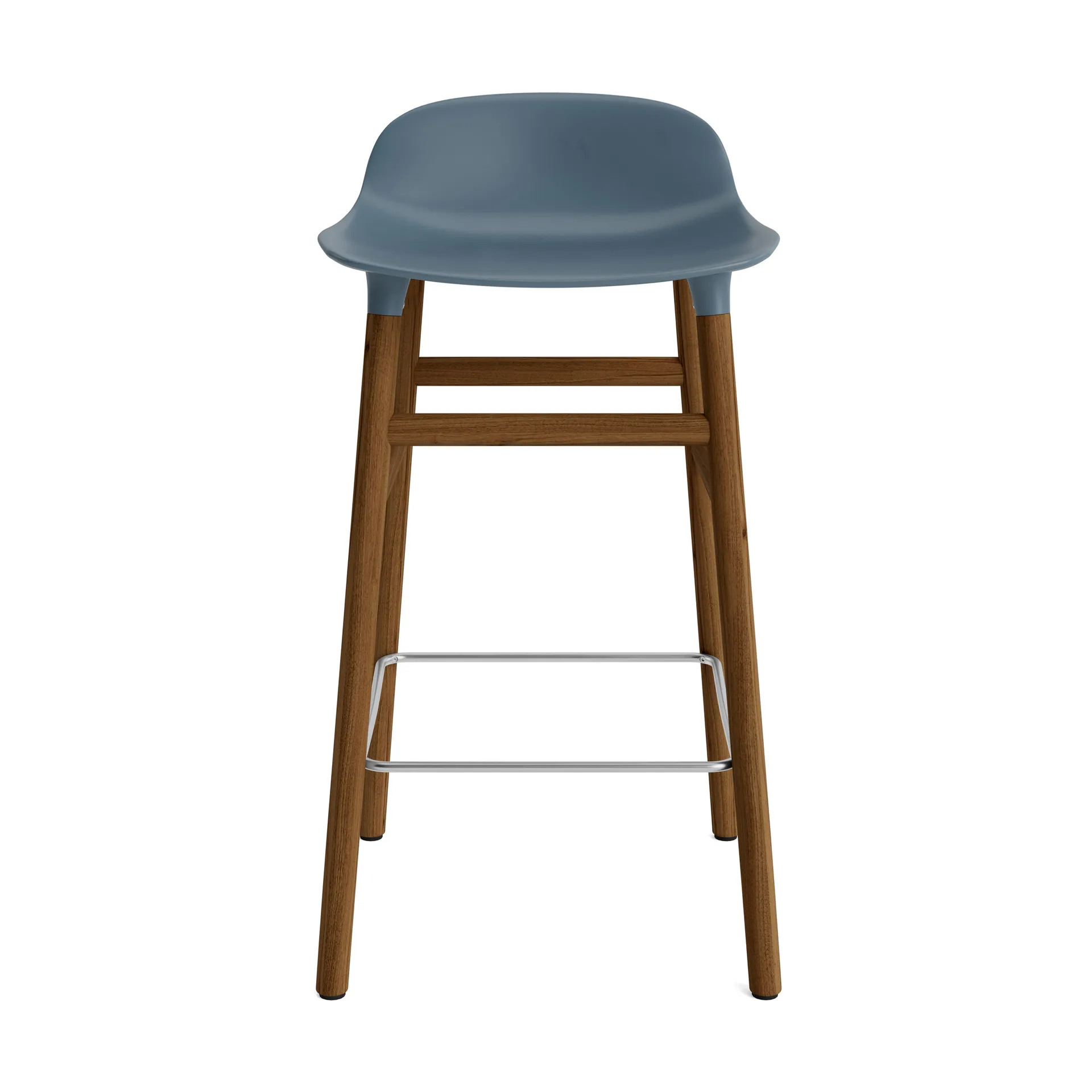 Form Chair barstol valnötsben, blå Normann Copenhagen