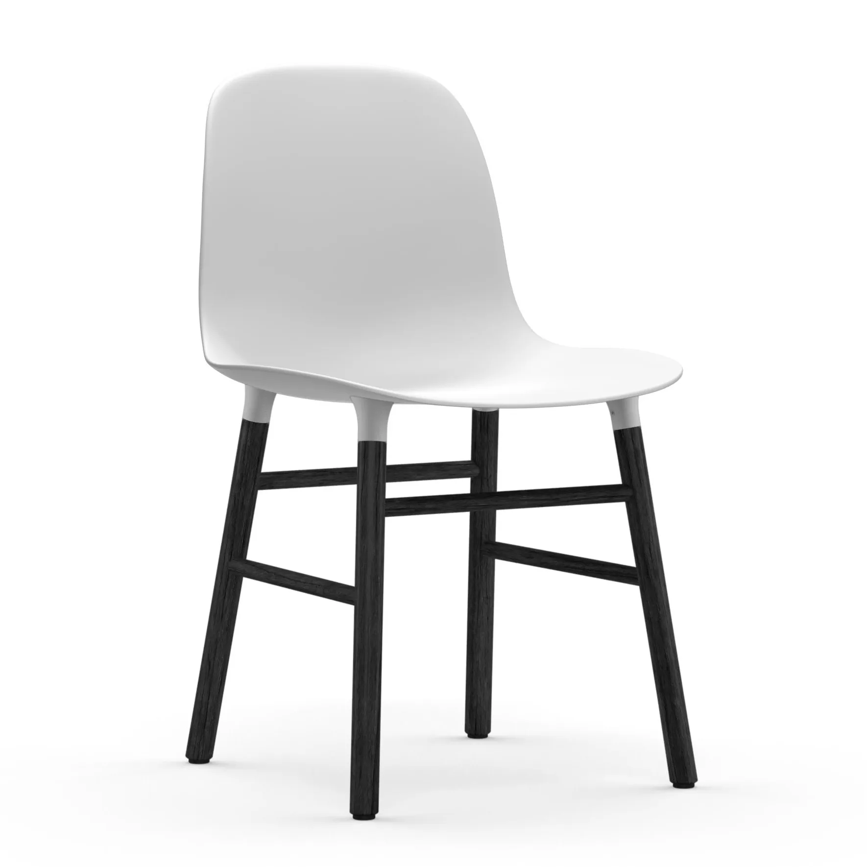Form stol svarta ben, Vit Normann Copenhagen