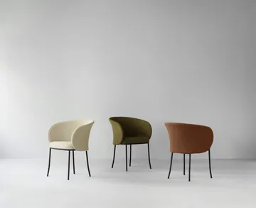 Knit karmstol - Sand-black steel - Normann Copenhagen